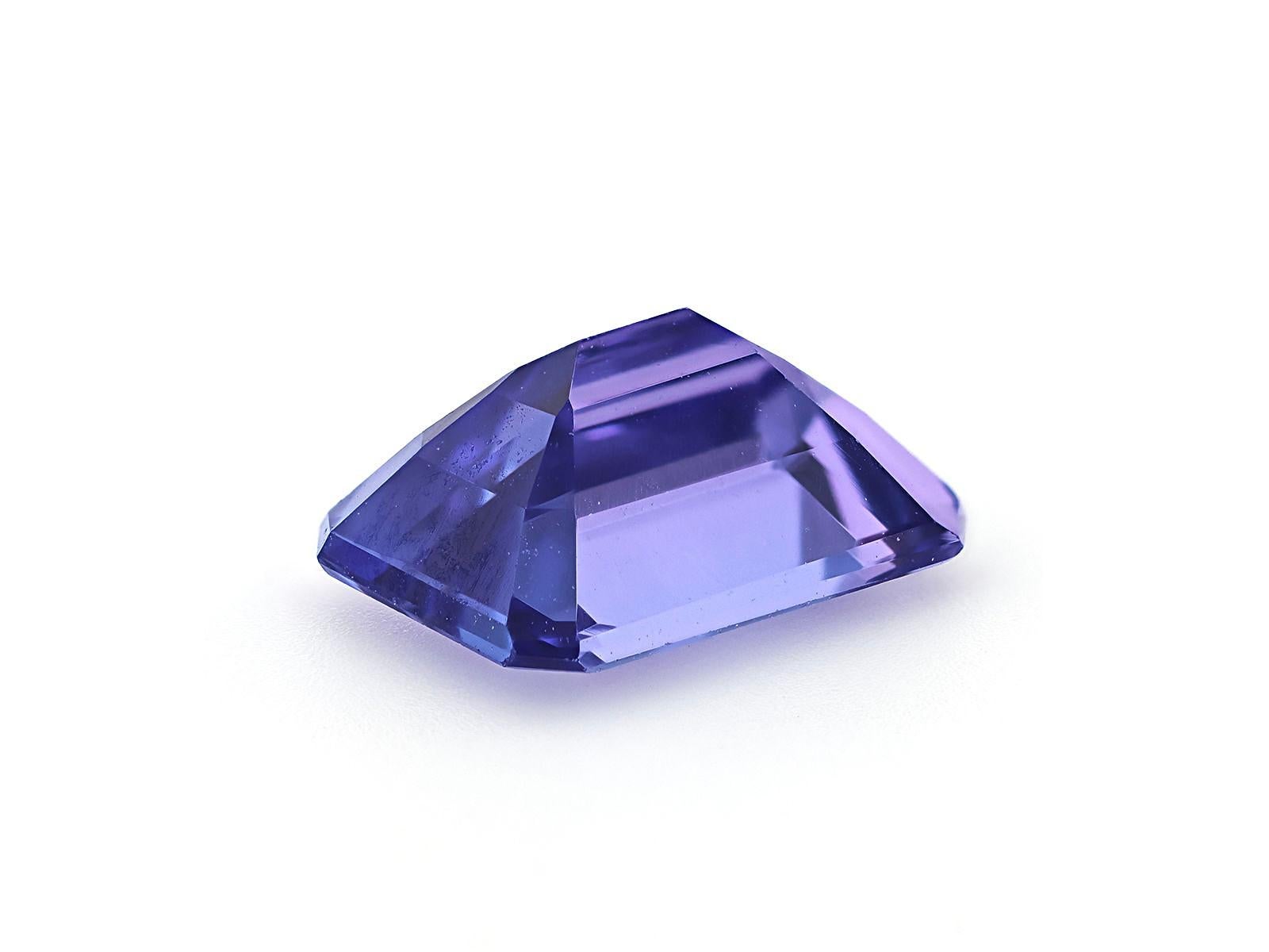 Natürlicher Tansanit Smaragd Facettenschliff Lose AAAA Edelstein Tanaznit-Schmuck (Smaragdschliff) im Angebot