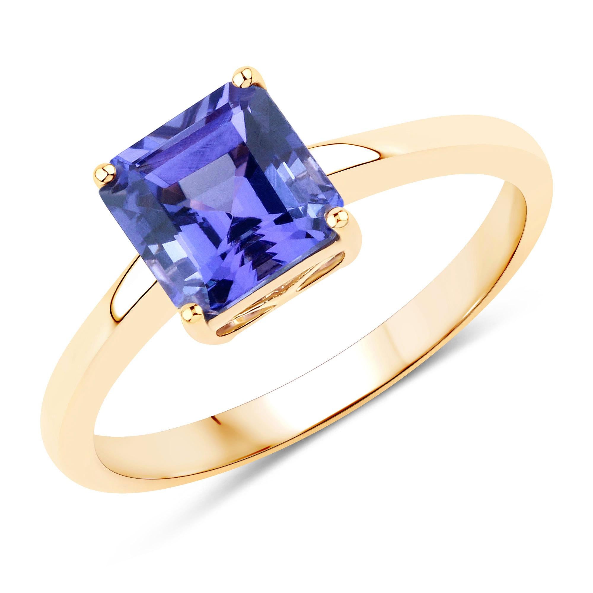 It comes with the appraisal by GIA GG/AJP
All Gemstones are Natural 
Radiant Cut Tanzanite = 1.78 Carat
Metal: 14K Yellow Gold
Ring Size: 7* US
*It can be resized complimentary