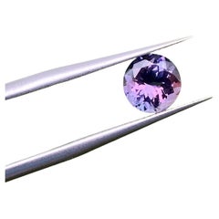 Natural Tanzanite loose gemstone 1.34 ct., Round Cut, Certificate, Tanzania