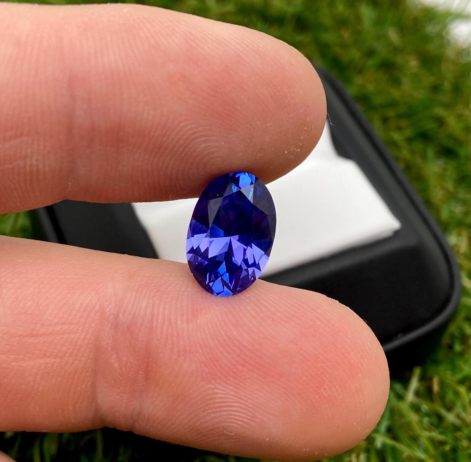 Gema suelta de tanzanita natural 5,49 ct, ovalada, certificado, ¡excelente talla! en venta 6