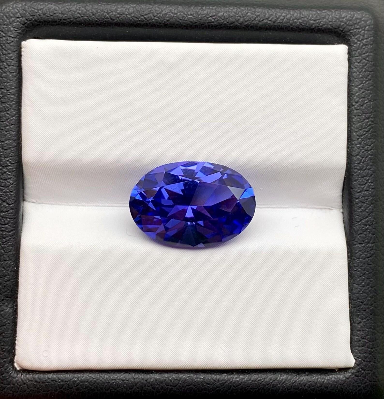 Femenino o masculino Gema suelta de tanzanita natural 5,49 ct, ovalada, certificado, ¡excelente talla! en venta