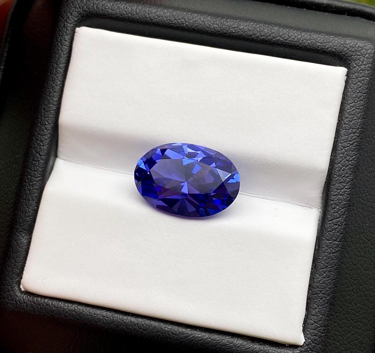 Gema suelta de tanzanita natural 5,49 ct, ovalada, certificado, ¡excelente talla! en venta 3
