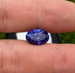 Gema suelta de tanzanita natural 5,49 ct, ovalada, certificado, ¡excelente talla!