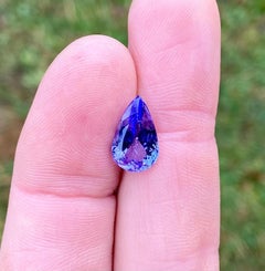 Natural Tanzanite lose gemstone 4.73 ct., Pear cut, Certificate GFCO, Tanzania