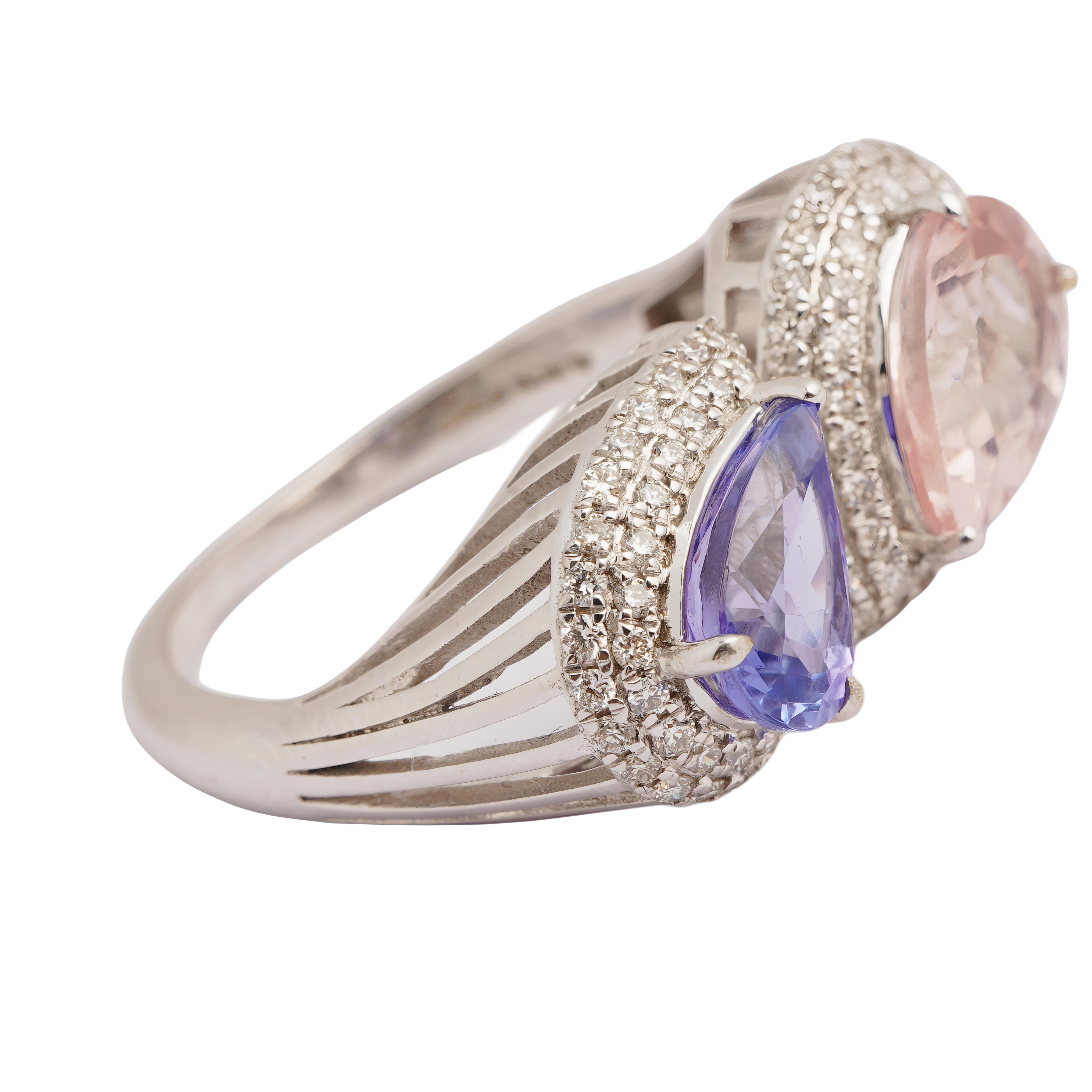 GW=5.560gm
NW=5.011gm
diamond=0.43cts
tanzanite=1.09cts
morgenite=1.23cts

FOLLOW US ON INSTA (divinejewellerylounge)