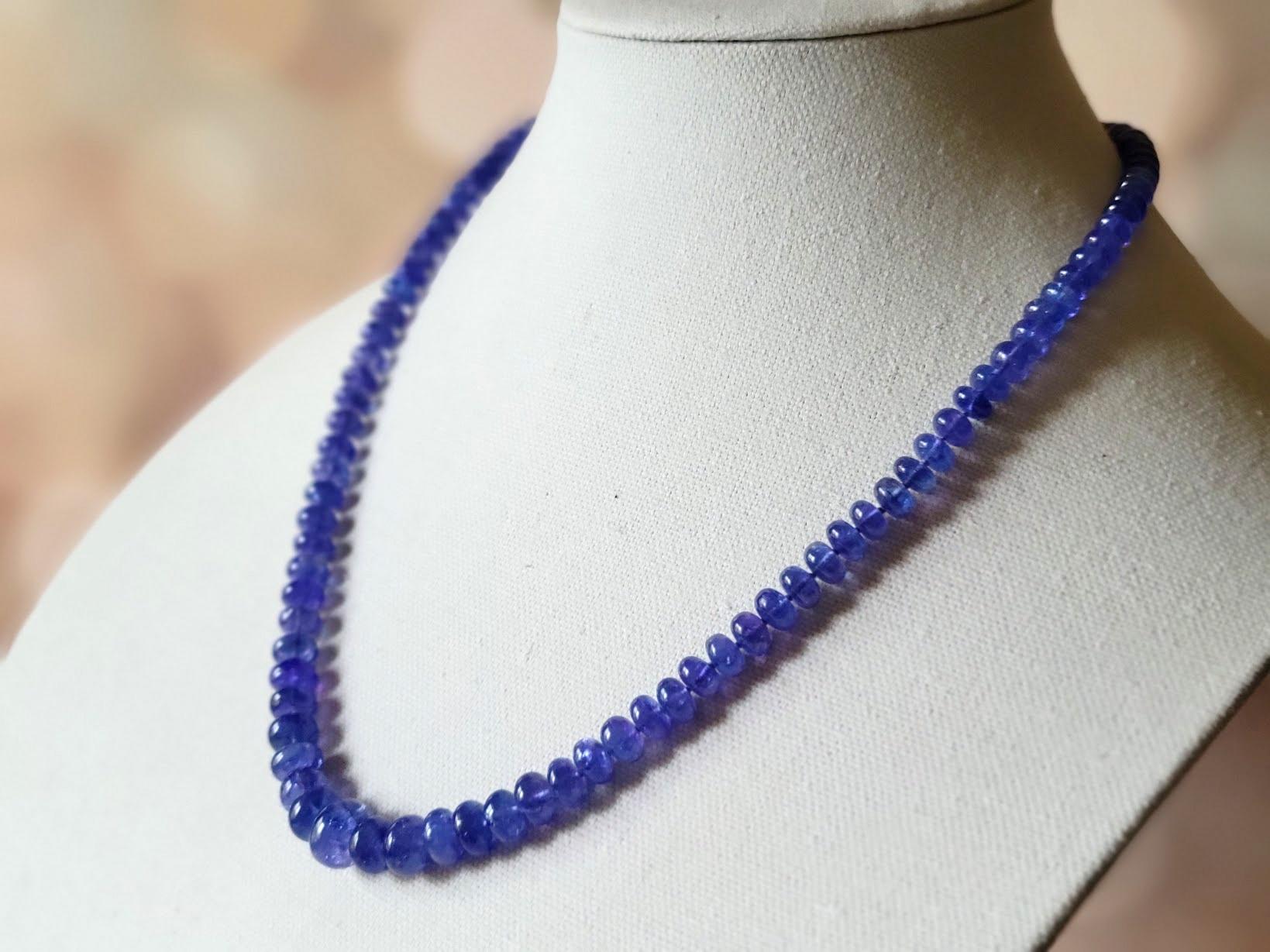 Natural Tanzanite Necklace For Sale 3