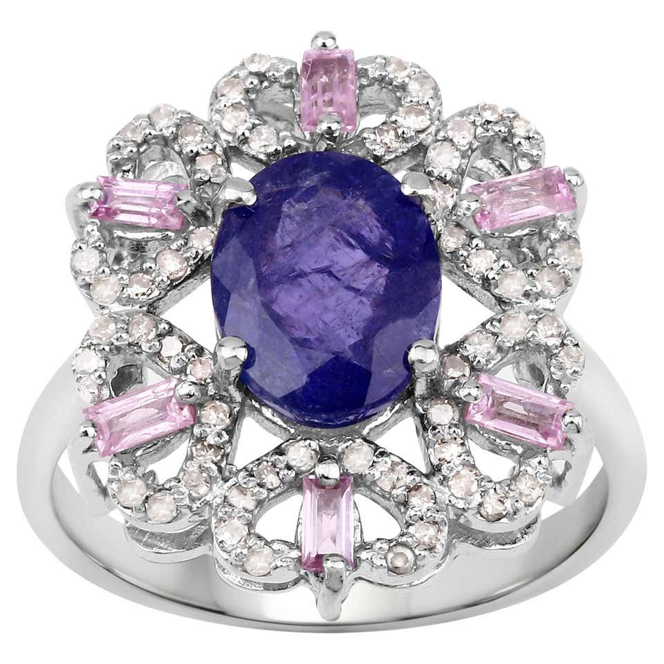 Uniquely Beautiful Pearl Pink Sapphire Statement Ring For Sale at ...