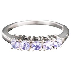 Natürlicher Tansanit Ring 0.35 Karat Sterling Silber