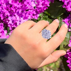 Anello di tanzanite naturale da 3.77 carati A. Silver