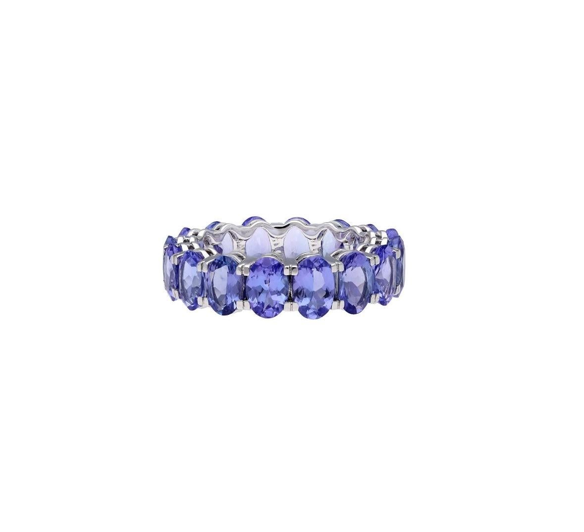 Mixed Cut Natural tanzanite ring in 18k gold