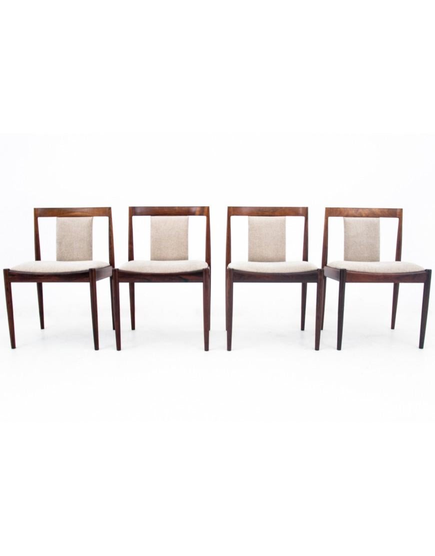 Natural Teak Chairs, Danish design, 1960s After renovation. For Sale 6
