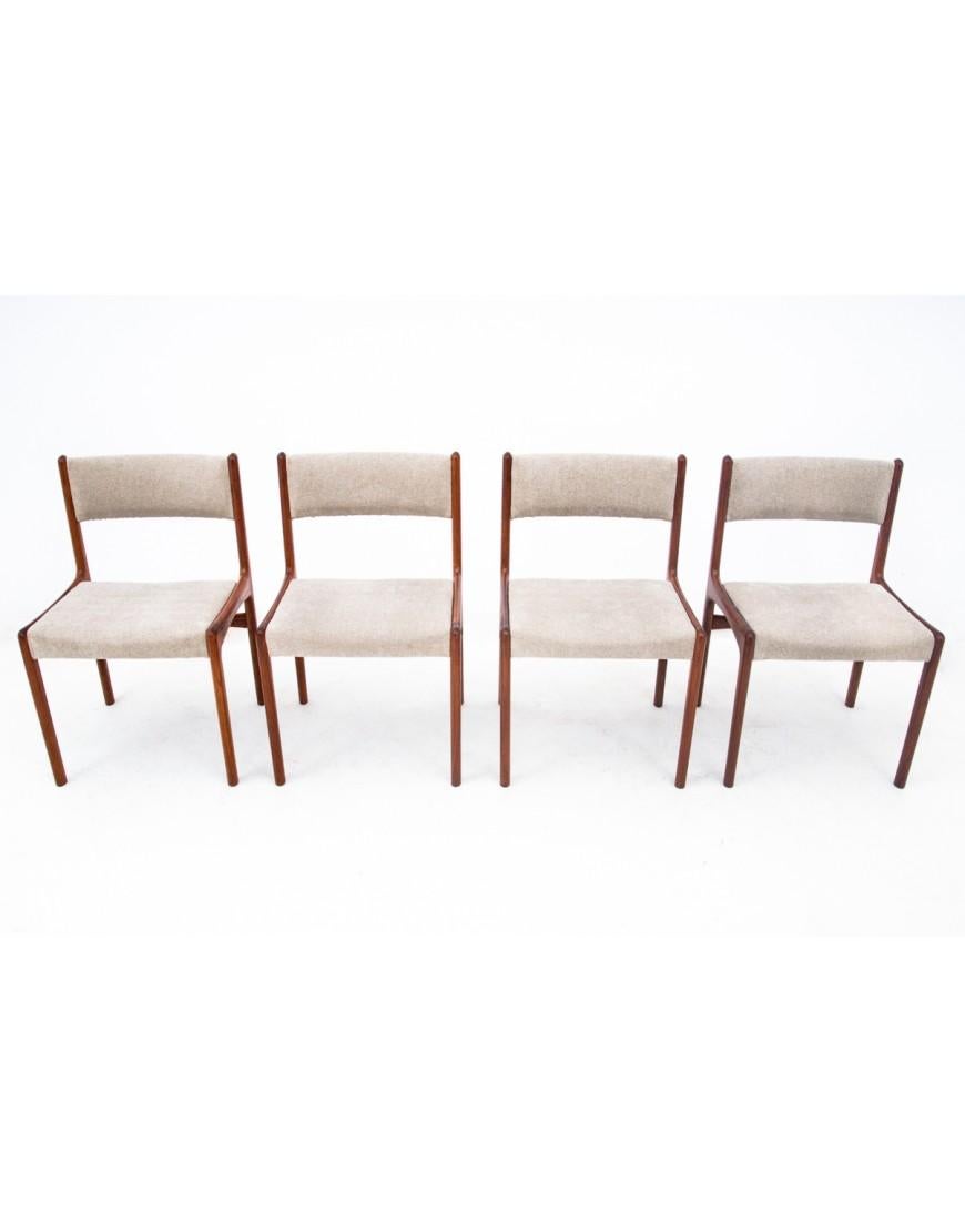 Scandinave moderne Natural Teak Chairs, Danish design, 1960s After renovation. en vente