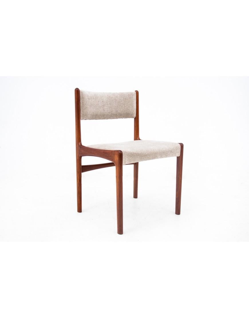 Mid-20th Century Natural Teak Chairs, Danish design, 1960s After renovation. For Sale