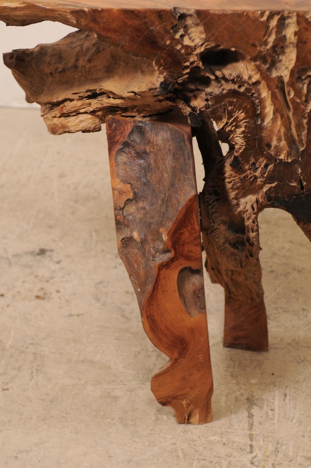 Natural Teak Root Console or Sofa Table 6