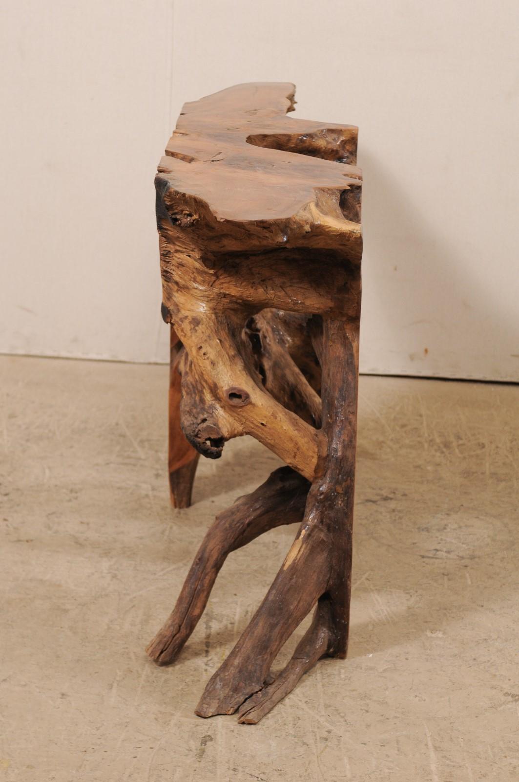 Natural Teak Root Console or Sofa Table 2