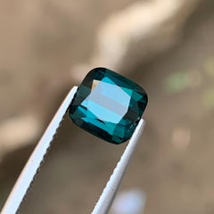Natural Teal Blue Tourmaline 3.42 Ct Square Cushion Cut Loose Gemstone for Ring
