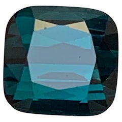Natural Teal Blue Tourmaline 3.42 Ct Square Cushion Cut Loose Gemstone for Ring