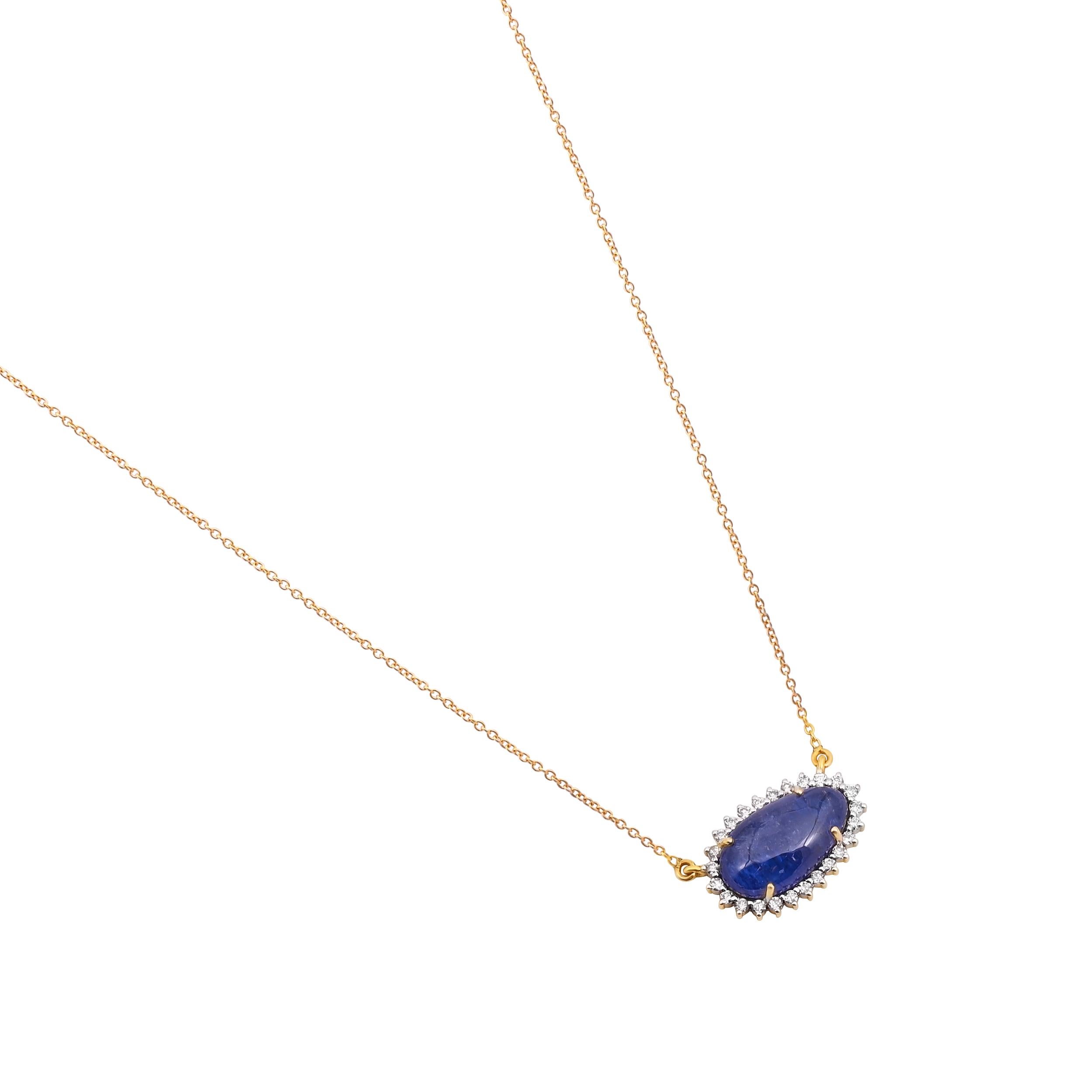Dies ist ein natürlicher Tansanit Kettenanhänger  mit Diamant in 14k Gold. Die Tansanite sind sehr hohe Qualität und sehr gute Qualität Diamanten die Klarheit ist vsi und G Farbe

Tansanit : 6,36 Karat
Diamant : 0,28 Karat
Gold : 2.672 gm

Dies ist