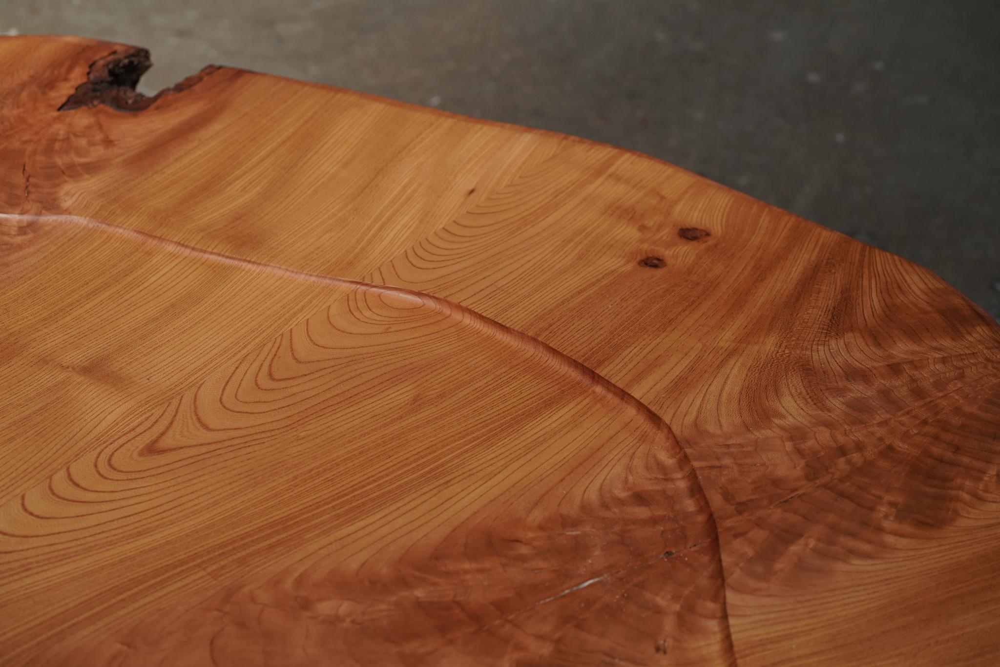 Natural Textured Top Coffee Table In Excellent Condition In Los Angeles, CA