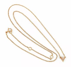 Natural Three Diamond Triangle Charm Pendant 14k Solid Gold Minimalist