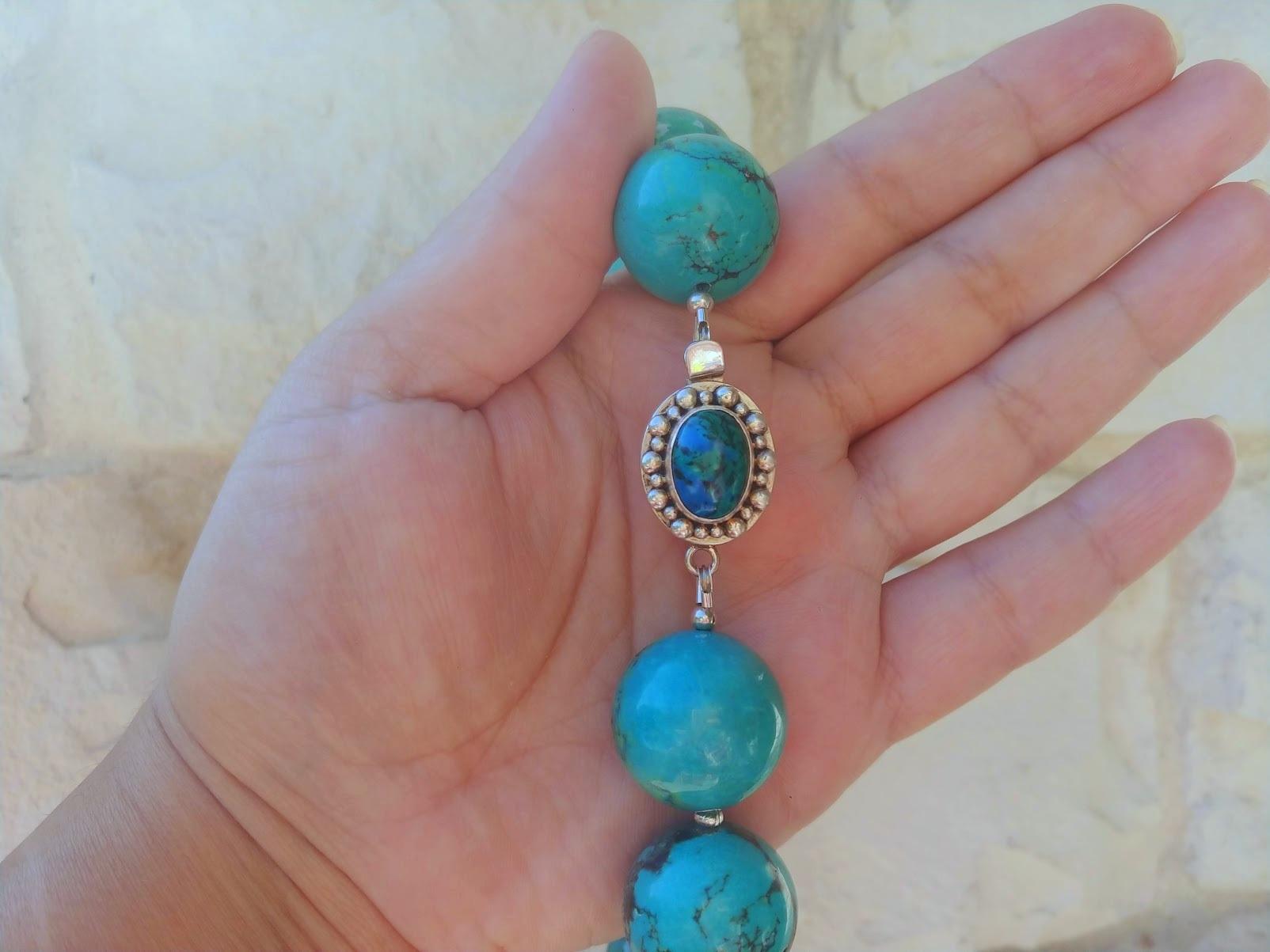 Natural Tibetan Turquoise Necklace For Sale 5
