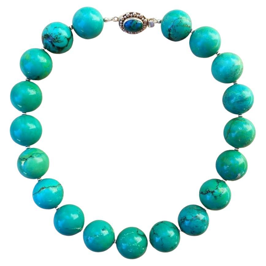 Natural Tibetan Turquoise Necklace For Sale