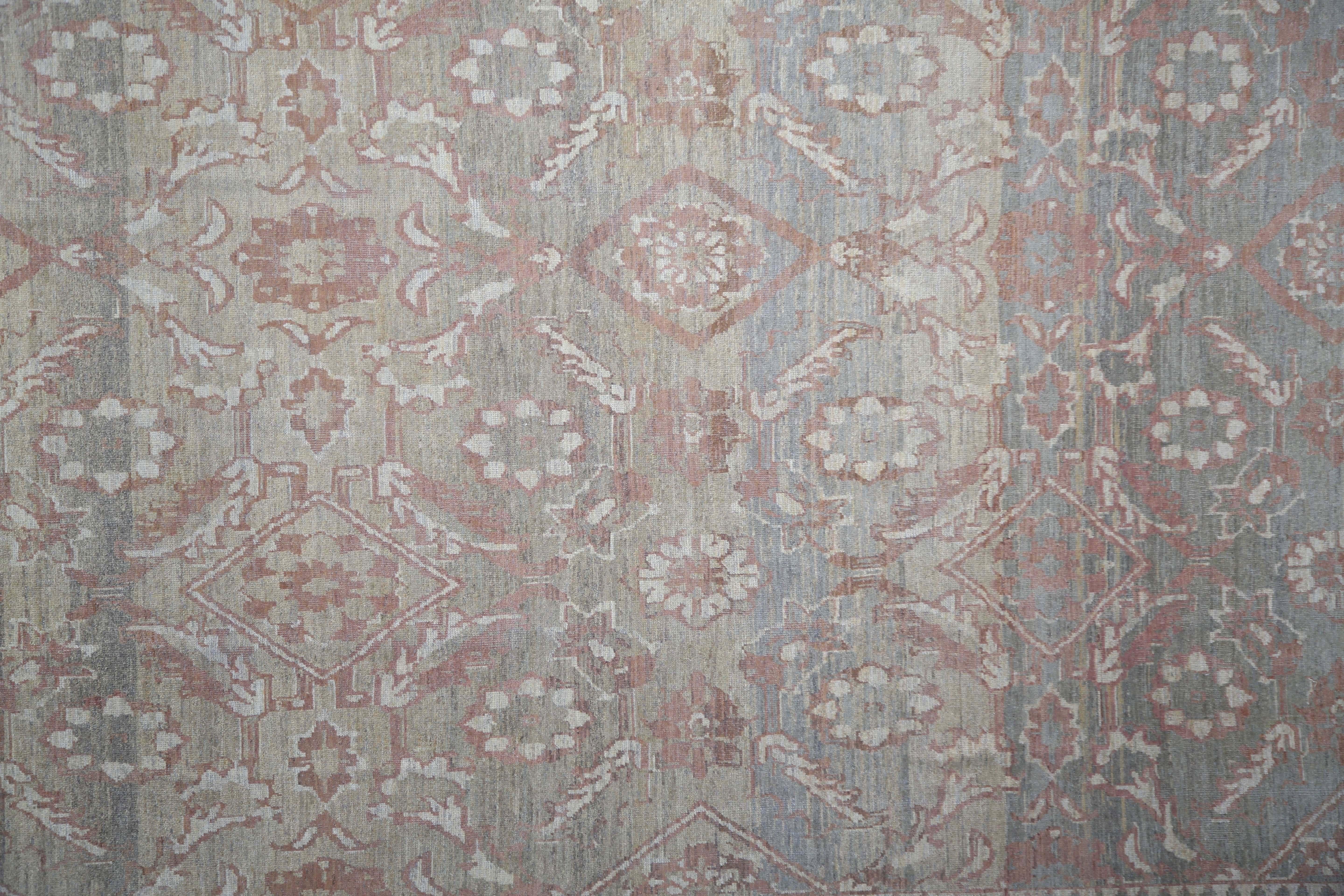 Natural Toned Turkish Sultanabad Rug For Sale 4