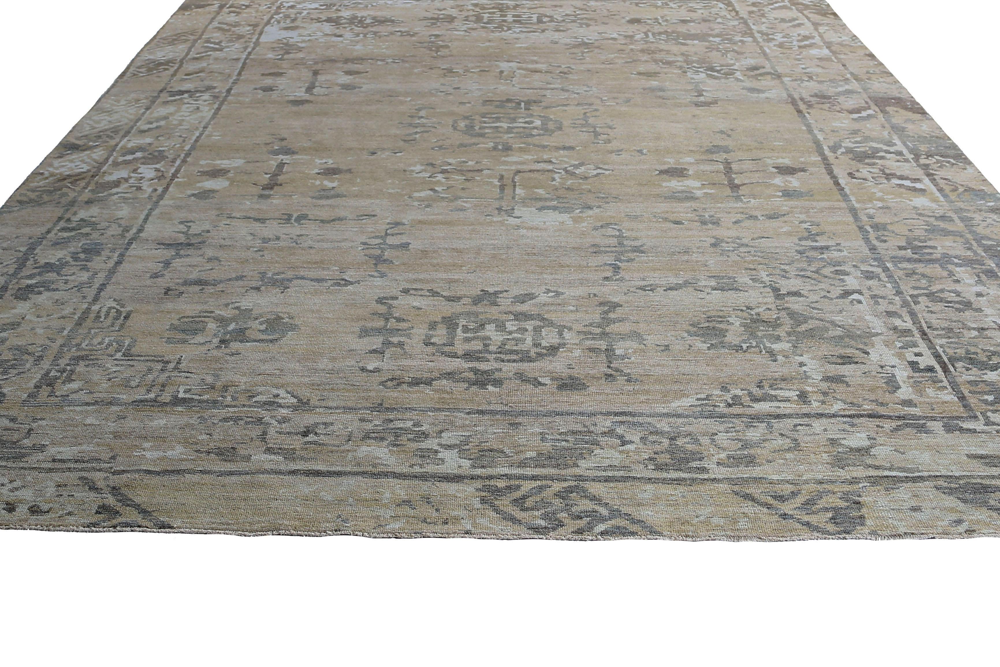 Natural Toned Turkish Sultanabad Rug For Sale 5