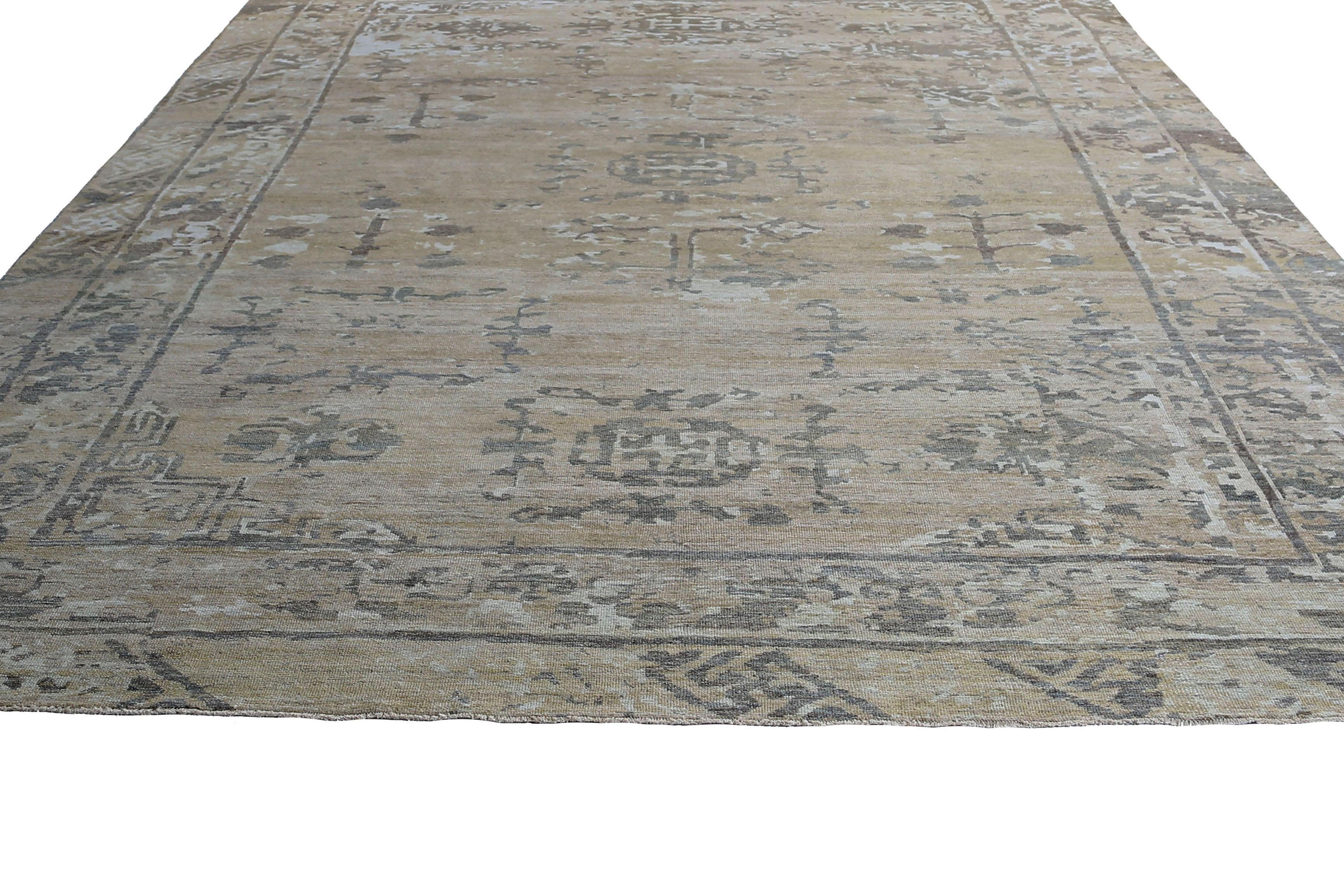 Afghanistan Sultanabad Over Size Rug Circa 1990 - Wool Brown Taupe - 95523 en vente 5