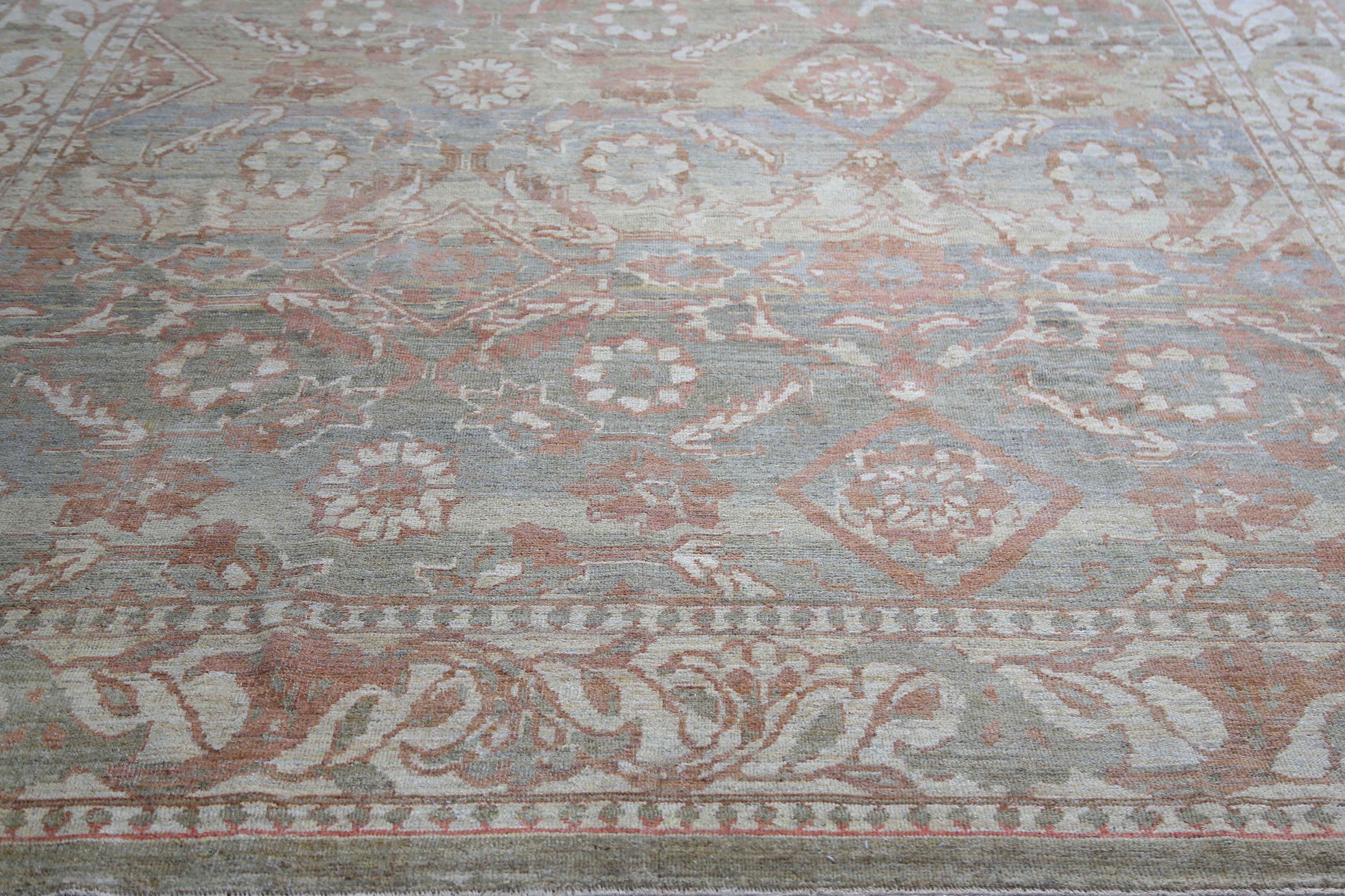 Wool Natural Toned Turkish Sultanabad Rug For Sale
