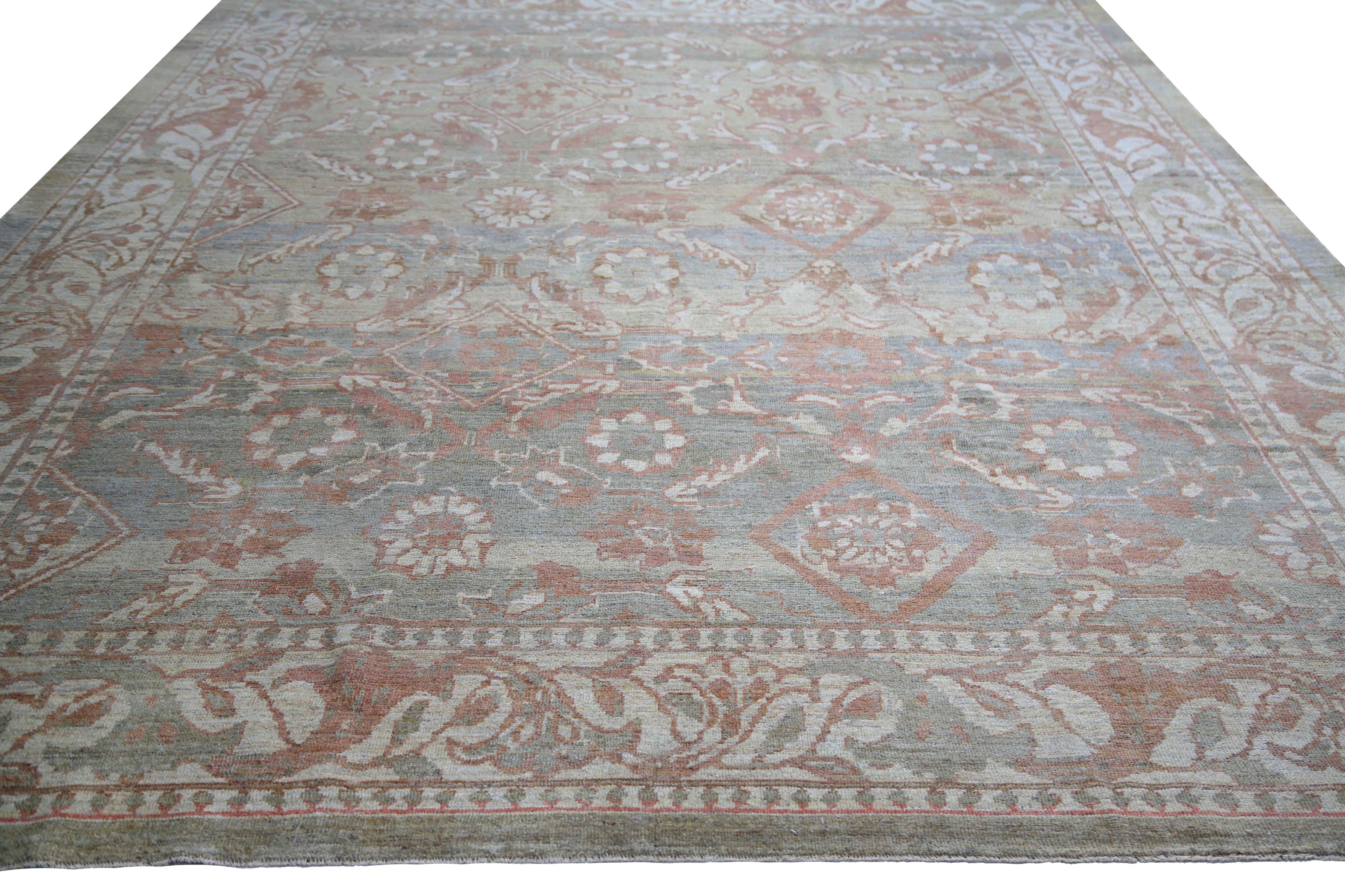 Natural Toned Turkish Sultanabad Rug For Sale 1
