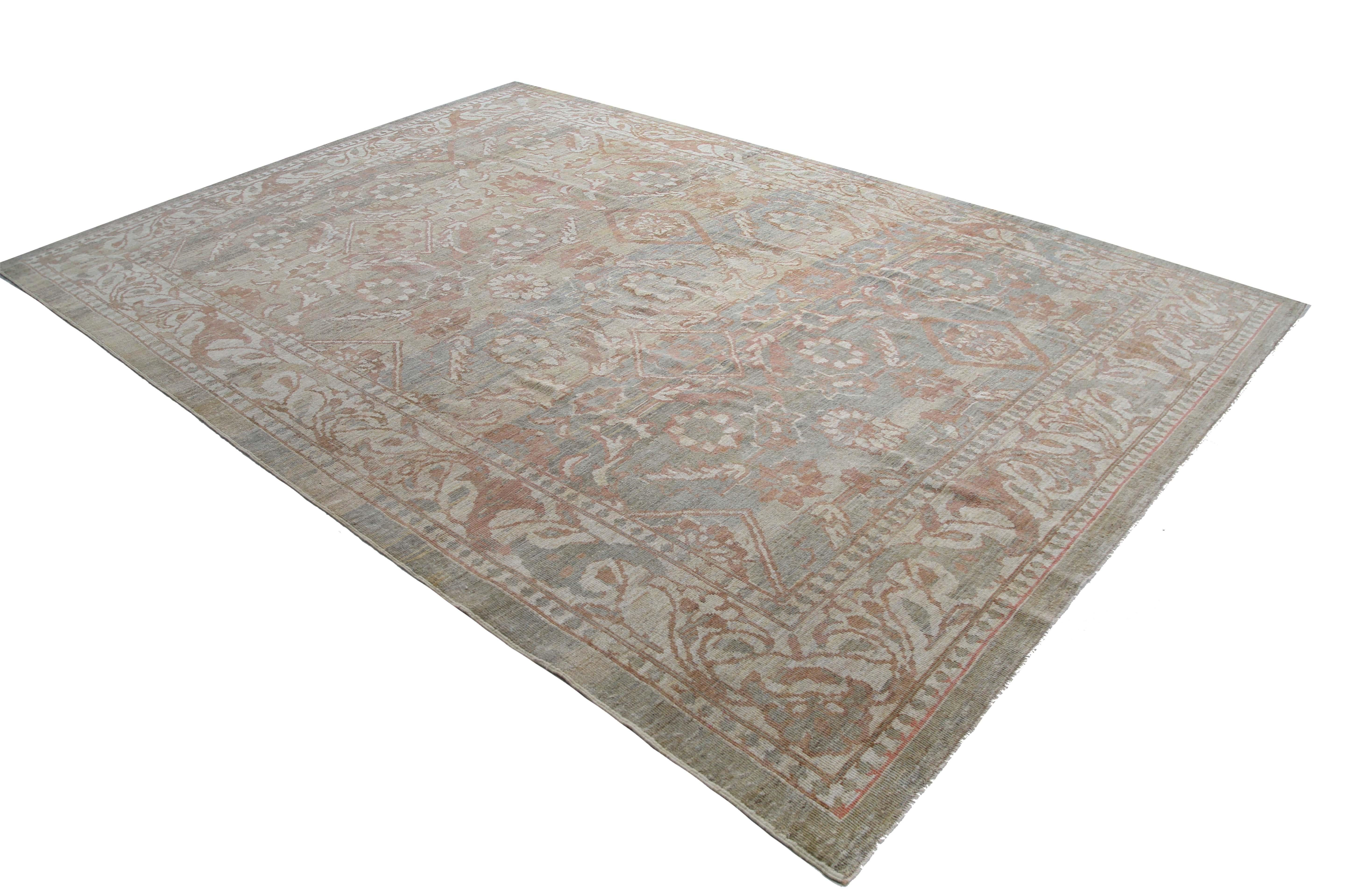 Natural Toned Turkish Sultanabad Rug For Sale 2