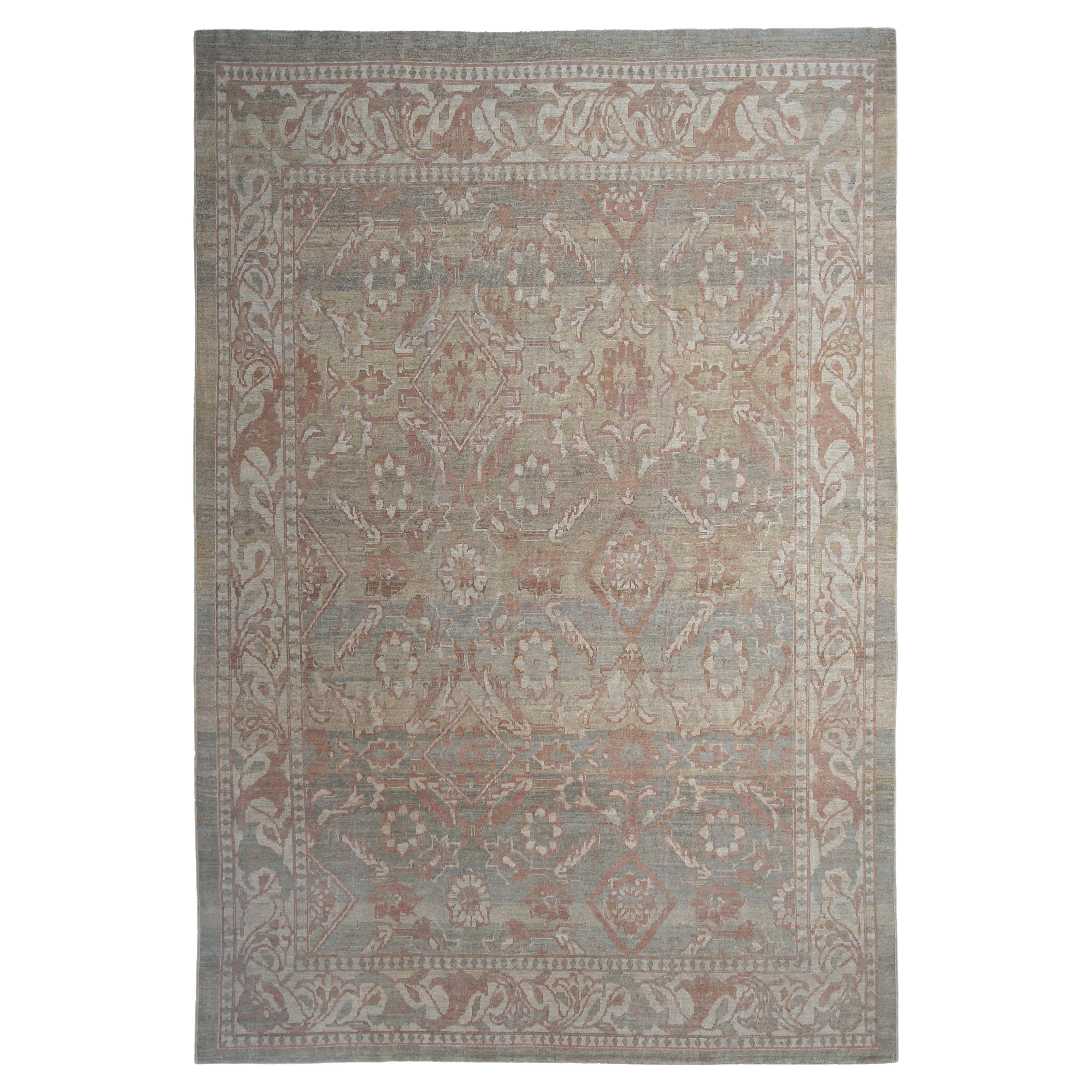 Natural Toned Turkish Sultanabad Rug For Sale
