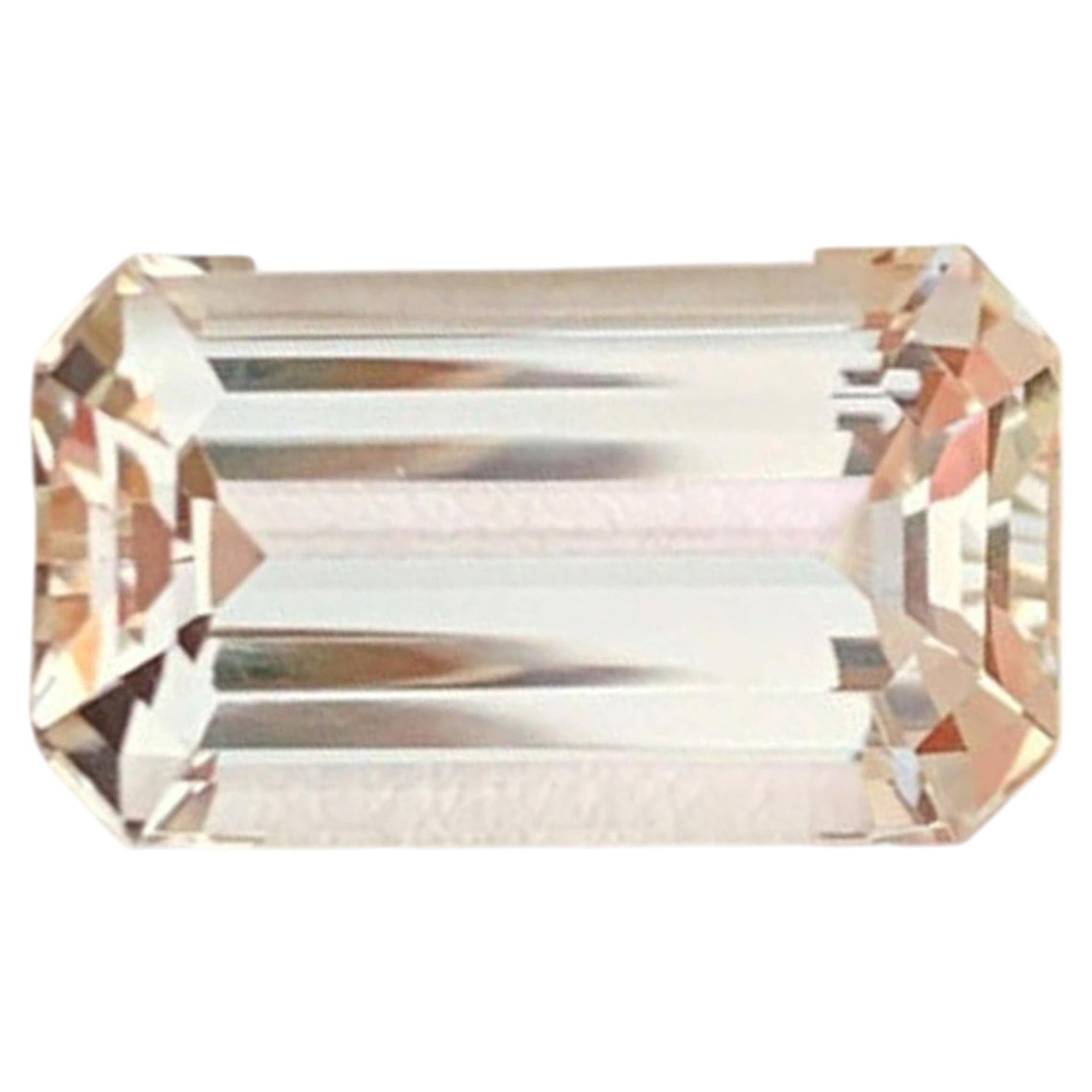 Natural Topaz Gemstone: 14.10 Carat Emerald Cut From Pakistan For Sale