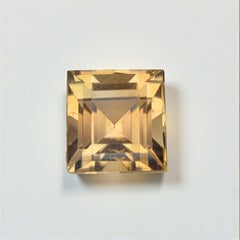 Natural Topaz Gemstone: 2.80 Carat Golden Yellow Asscher Cut For Ring Making
