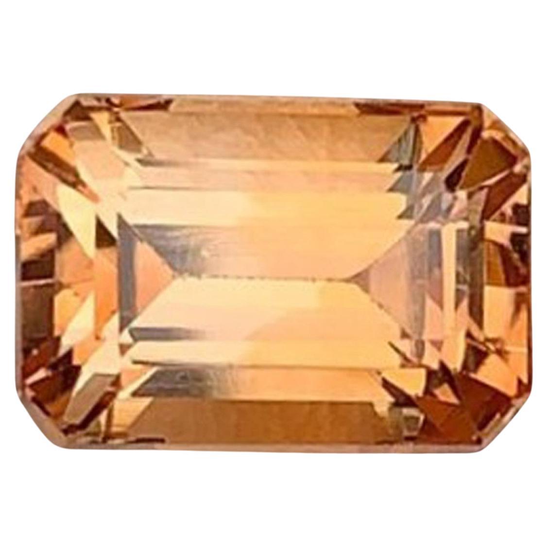 Natural Topaz Gemstone: 2.81 Carat Emerald Cut, November Birthstone