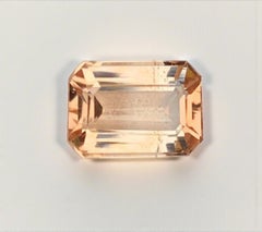 Natural Topaz Gemstone: 3.56 Carat Faceted Emerald Cut, November Birthstone