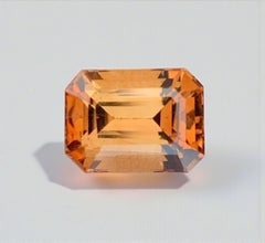 Natural Topaz Gemstone: 3.83 Carat Emerald Cut, November Birthstone For Ring