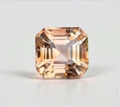 Natural Topaz Gemstone: 3.90 Carat Golden Yellow Asscher Cut From Pakistan