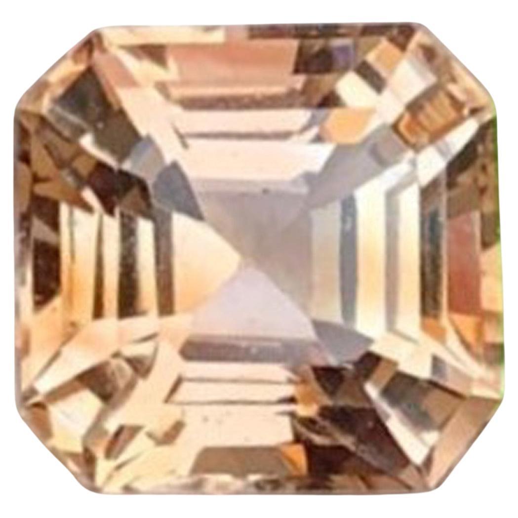 Natural Topaz Gemstone: 3.90 Carat Golden Yellow Asscher Cut From Pakistan For Sale