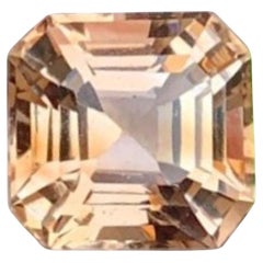 Natural Topaz Gemstone: 3.90 Carat Golden Yellow Asscher Cut From Pakistan