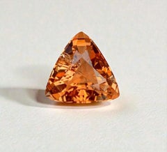 Natural Topaz Gemstone: 4.83 Carat Golden Trillion Cut From Pakistan