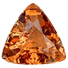 Natural Topaz Gemstone: 4.83 Carat Golden Trillion Cut From Pakistan