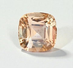 Natural Topaz Gemstone: 5.42 Carat Golden Cushion Cut From Pakistan