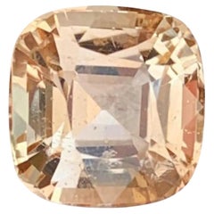 Natural Topaz Gemstone: 5.42 Carat Golden Cushion Cut From Pakistan