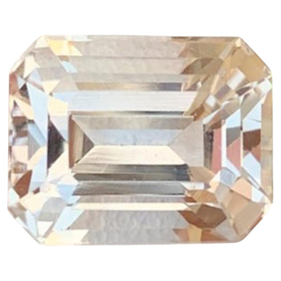 Natural Topaz Gemstone: 5.65 Carat Emerald Cut From Pakistan