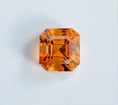 Natural Topaz Gemstone: 5.87 Carat Golden Yellow Asscher Cut From Pakistan