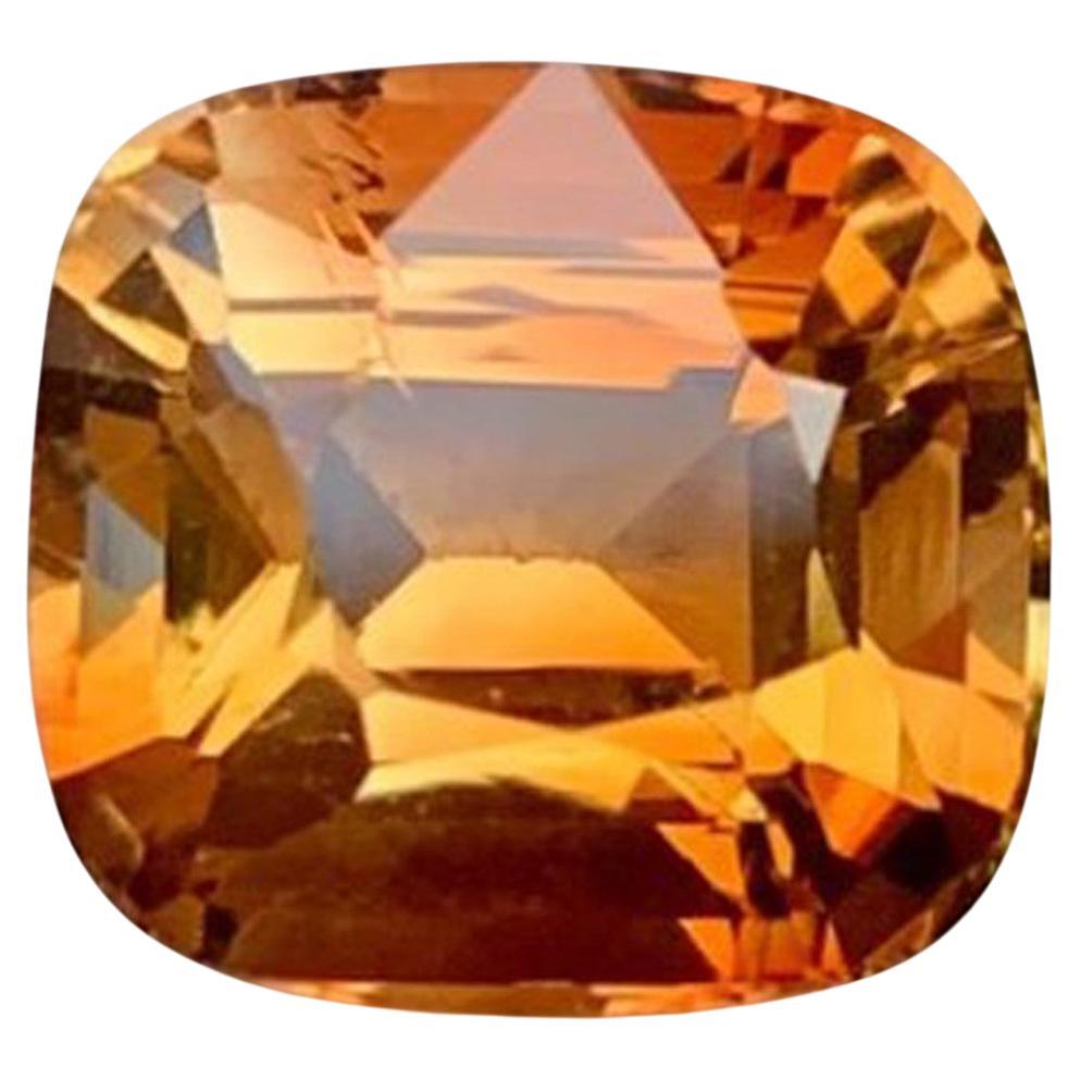 Natural Topaz Gemstone: 5.90 Carat Cushion Cut, November Birthstone