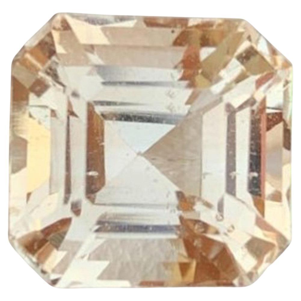 Natural Topaz Gemstone: 7.62 Carat Asscher Cut, November Birthstone