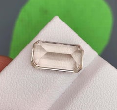 Natural Topaz Gemstone: 7.70 Carat Emerald Cut From Pakistan